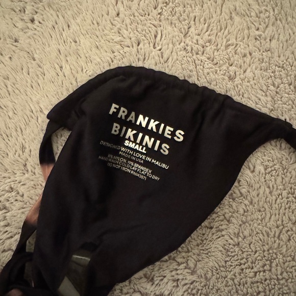 Frankie’s Bikinis x Alo Tia String Bikini Bottom Black Checker Small - Picture 6 of 6